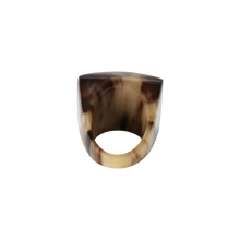 Load image into Gallery viewer, Dark Brown Square Horn Ring

