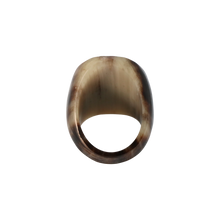 Load image into Gallery viewer, Cream &amp; Dark Brown Horn Ring
