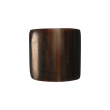 Load image into Gallery viewer, Dark Brown Flat Square Horn Ring

