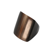 Load image into Gallery viewer, Dark Brown Flat Square Horn Ring
