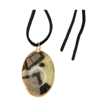 Load image into Gallery viewer, Septarian &amp; Leather Necklace
