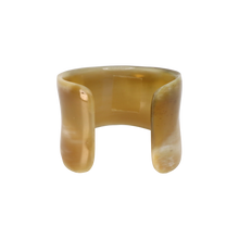 Load image into Gallery viewer, Caramel &amp; Cream Curved Horn Cuff
