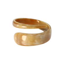 Load image into Gallery viewer, Caramel &amp; Cream Twist Horn Bangle
