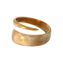 Load image into Gallery viewer, Caramel &amp; Cream Twist Horn Bangle
