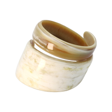 Load image into Gallery viewer, White &amp; Caramel Twist Horn Cuff
