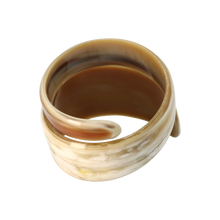 Load image into Gallery viewer, White &amp; Caramel Twist Horn Cuff
