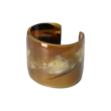 Load image into Gallery viewer, Caramel &amp; Black Horn Cuff
