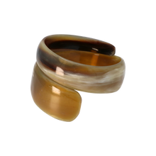 Load image into Gallery viewer, Caramel &amp; Dark Brown Twist Horn Bangle
