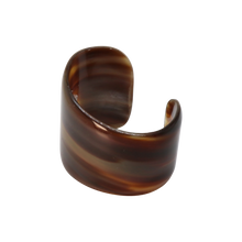 Load image into Gallery viewer, Dark Brown &amp; Caramel Curved Horn Cuff
