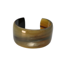 Load image into Gallery viewer, Green, Light Brown &amp; Dark Brown Horn Cuff
