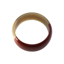 Load image into Gallery viewer, Maroon &amp; Cream Split Horn Bangle
