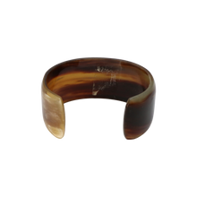 Load image into Gallery viewer, Brown &amp; Caramel Striped Horn Cuff
