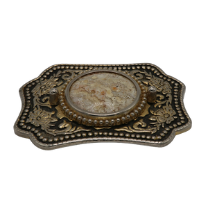 Gold & Black Quartz Belt Buckle
