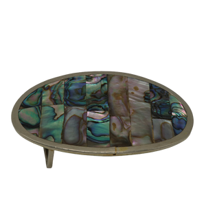 Alpaca Silver & Abalone Shell Belt Buckle