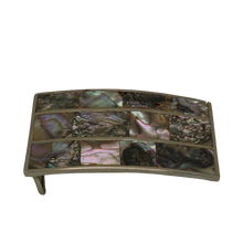 Load image into Gallery viewer, Alpaca Silver Mother of Pearl Abalone Belt Buckle
