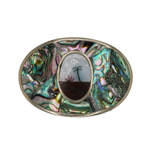 Load image into Gallery viewer, Desert Sunrise Silver Abalone Belt Buckle
