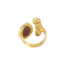 Load image into Gallery viewer, Burgundy Sapphire &amp; Citrine Quartz Ring
