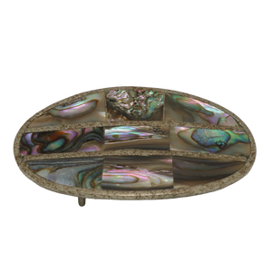 Mini Alpaca Silver & Abalone Shell Belt Buckle