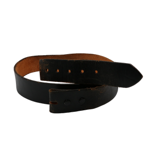 Size 37-42" Vintage Black Leather Belt