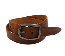 Load image into Gallery viewer, Size 41-45&quot; Vintage Brown Leather Belt
