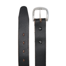 Load image into Gallery viewer, Size 41.5-45.5&quot; Vintage Black Leather Belt

