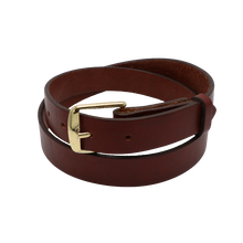 Load image into Gallery viewer, Mini* Size 33-37&quot; Vintage Brown Leather Belt
