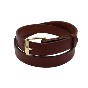 Mini* Size 33-37" Vintage Brown Leather Belt