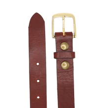 Load image into Gallery viewer, Mini* Size 33-37&quot; Vintage Brown Leather Belt
