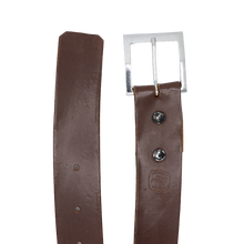 Load image into Gallery viewer, Size 28-32&quot; Vintage Brown Leather Belt
