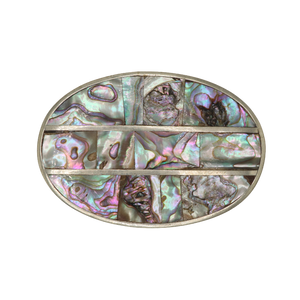Alpaca Silver & Abalone Shell Belt Buckle