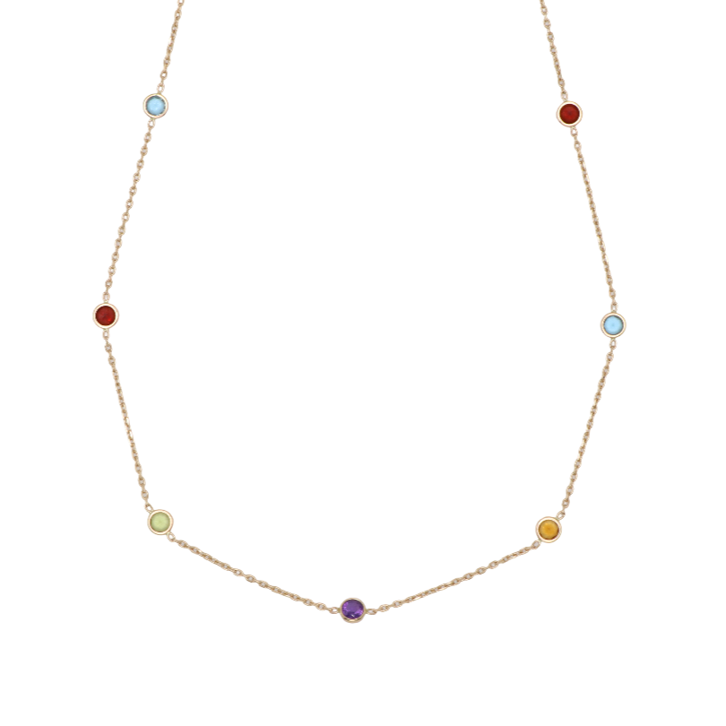 Gemstone 14k Gold Necklace