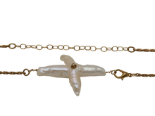 Load image into Gallery viewer, Cross Freshwater Pearl Chain Necklace
