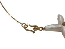 Load image into Gallery viewer, Cross Freshwater Pearl Chain Necklace
