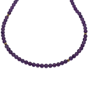 Amethyst & 14k Gold Necklace