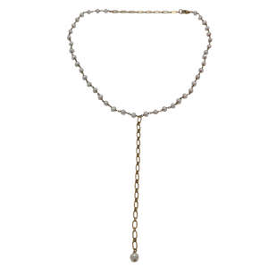 Pearl & Chain Drop Necklace