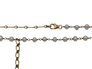 Pearl & Chain Drop Necklace