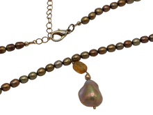 Load image into Gallery viewer, Golden Pearl &amp; Citrine Drop Necklace
