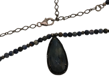 Load image into Gallery viewer, Iolite &amp; Black CZ Necklace
