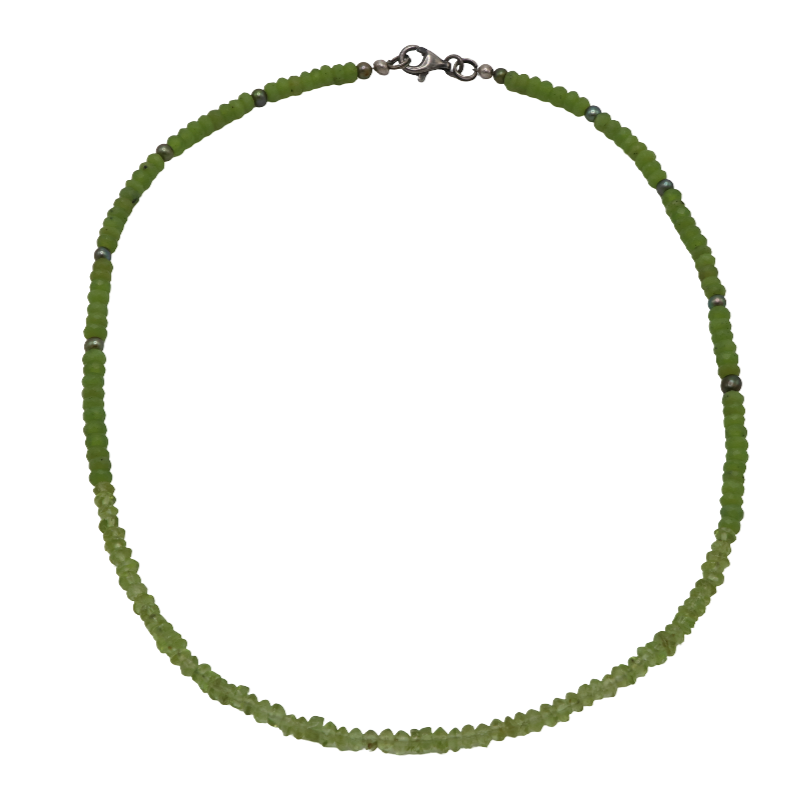Peridot & Green Freshwater Pearl necklace