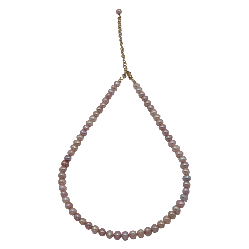 Light Pink & Purple Freshwater Pearl Necklace