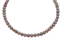 Load image into Gallery viewer, Light Pink &amp; Purple Freshwater Pearl Necklace
