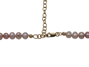 Light Pink & Purple Freshwater Pearl Necklace