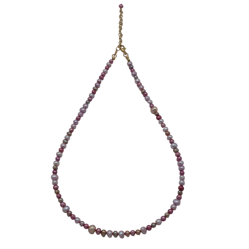 Pink, Purple & Lavender Freshwater Pearl Necklace