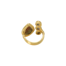 Load image into Gallery viewer, Light Brown Sapphire &amp; Labradorite Ring
