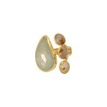 Load image into Gallery viewer, White Sapphire &amp; Citrine Quartz Ring
