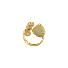 Load image into Gallery viewer, White Sapphire &amp; Citrine Quartz Ring
