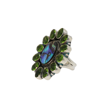 Load image into Gallery viewer, Abalone Shell &amp; Peridot Ring
