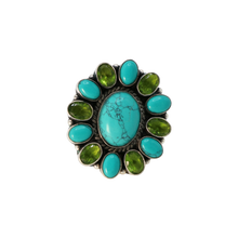 Load image into Gallery viewer, Santa Rosa Turquoise &amp; Peridot Ring
