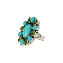 Load image into Gallery viewer, Santa Rosa Turquoise &amp; Peridot Ring

