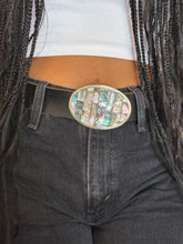 Load image into Gallery viewer, Alpaca Silver &amp; Abalone Shell Belt Buckle
